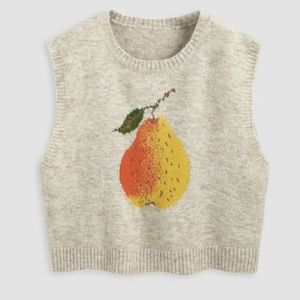 Cider 2X Sleeveless Pear Sweater